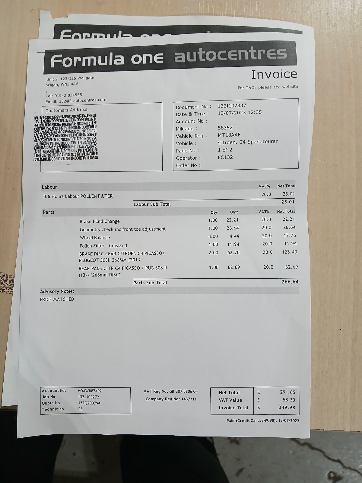Citroen C4 Spacetourer Touch Edition Puretech S/s - Image 12